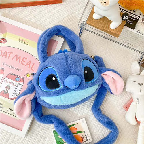 Cartoon Cute Stitch Plush Doll Bag Toy Doll Bag Soft Girl Bag Handbag Shoulder Crossbody Bag