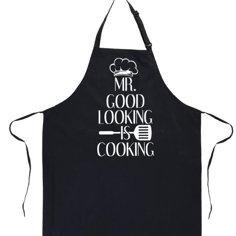 Fábrica al por mayor Amazon transfronterizo carta Halter delantal restaurante barbacoa publicidad al aire libre delantal verano logotipo impreso