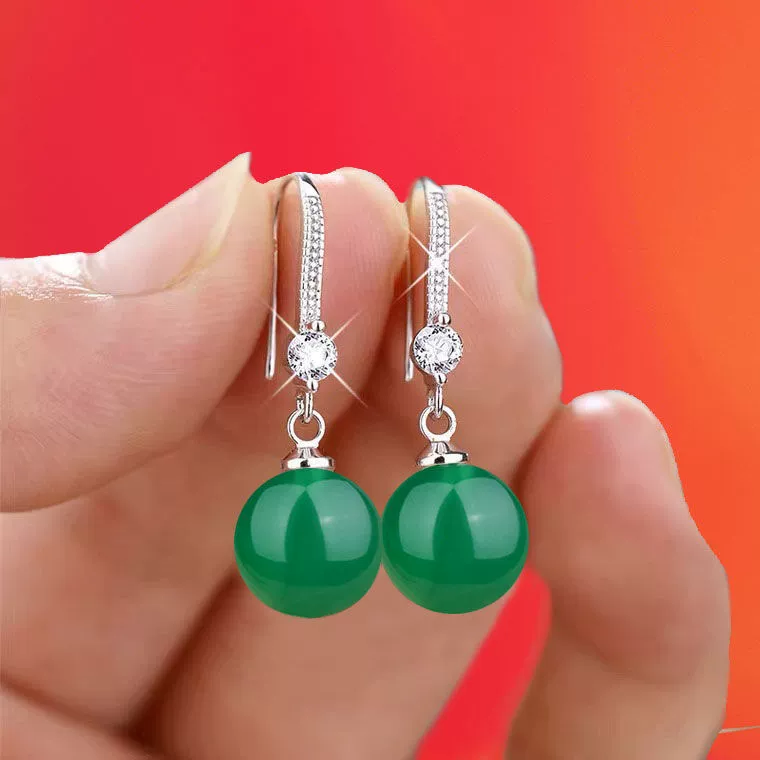 Long earrings from pearl, brand oolong tea Da Hong Pao for bride, simple and elegant design