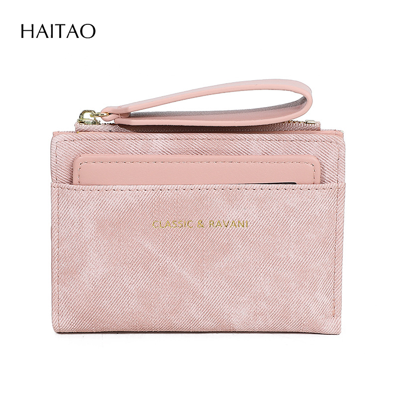 Nueva billetera de mujer corta bolsa de tarjetas de color sólido2025 mujeres de alto nivel sentido transfronterizo cremallera fuente de bolso de cambio fabricantes