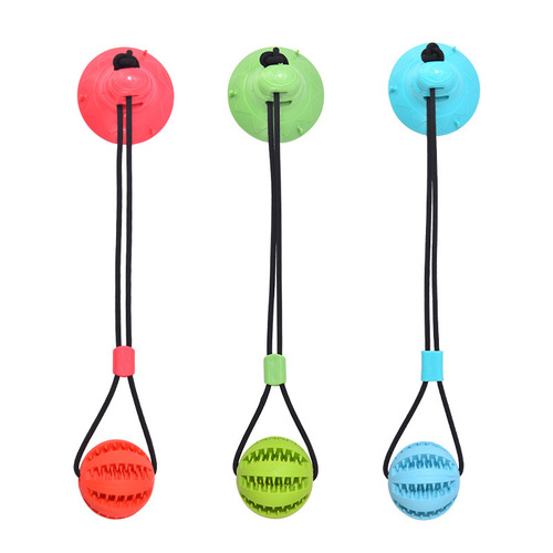 Pet supplies dog toys, suction cup dog toothbrush, food leakage, sound making, interactive training toy, teeth cleaning dog toy