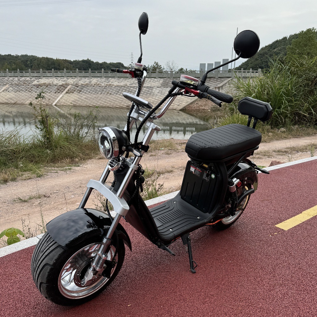 Ha Lei i13 Large Seat Cushion Wide Tire Electric Motorcycle (Auto Parts and Accessories) - purple-1500w12ah
