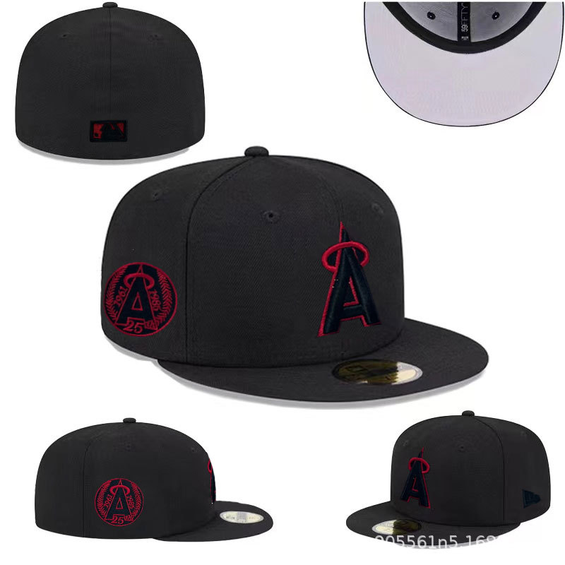 Nueva gorra de béisbol de LA con visera plana, gorra deportiva informal de estilo hip-hop cerrada, gorra de talla moderna de estilo coreano, gorra unisex bordada.