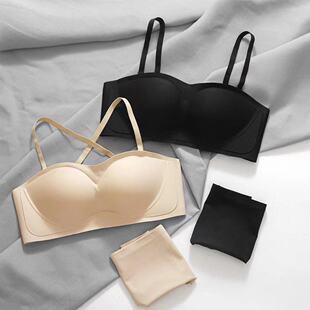 3961 Jelly Strip Strapless Underwear Anti-slip Wrapping Chest Strapless Underwear Women's Rimless Wedding Dress Invisible Bra