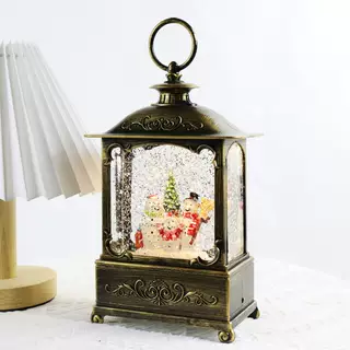 Christmas Decoration Decoration Crystal Lamp Music Box - Snowman - View 1