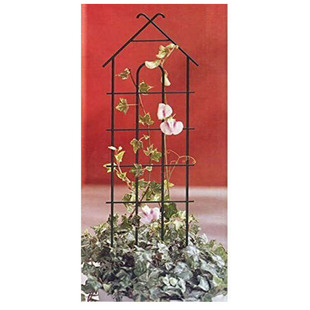 Iron Fence Fence Flower Pot Flower Support Bracket Plant Pillar Gardening Bracket Climbing Vine Flower Support Bracket Black