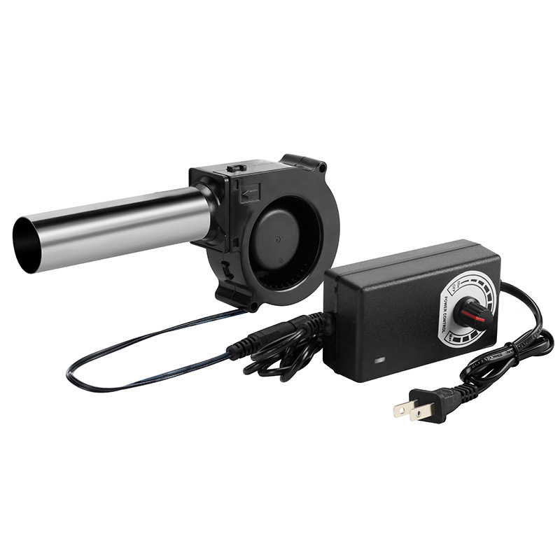 Transfronterizo 9733 turbo-soplador con fuente de alimentación reguladora de velocidad modelo de gas de parrilla de leña residual ventilador de horno de aceite resistente a alta temperatura