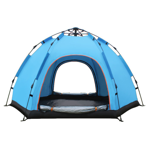 Double layer hexagonal tent, outdoor waterproof and anti-mosquito outdoor camping tent, drop shipping