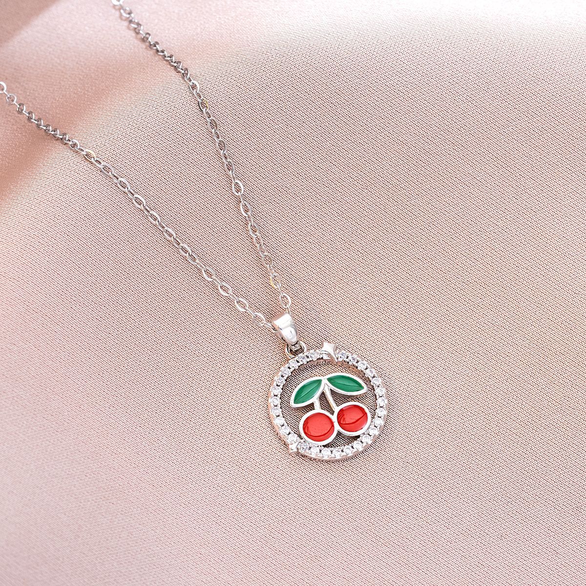 8g Weight Titanium Steel Pendant Material Pendant Necklace Classification Titanium Steel Chain Material cable chain Chain Type 1 Piece Quantity Holiday, Daily Occasion Titanium Steel, Copper Material Fruit Pattern Spring&Summer Season Women's Gender Plating Design Vacation, Classic Style Style Wholesale Jewelry Vacation Classic Style Fruit Titanium Steel Copper Plating Cable Chain Pendant Necklace 20