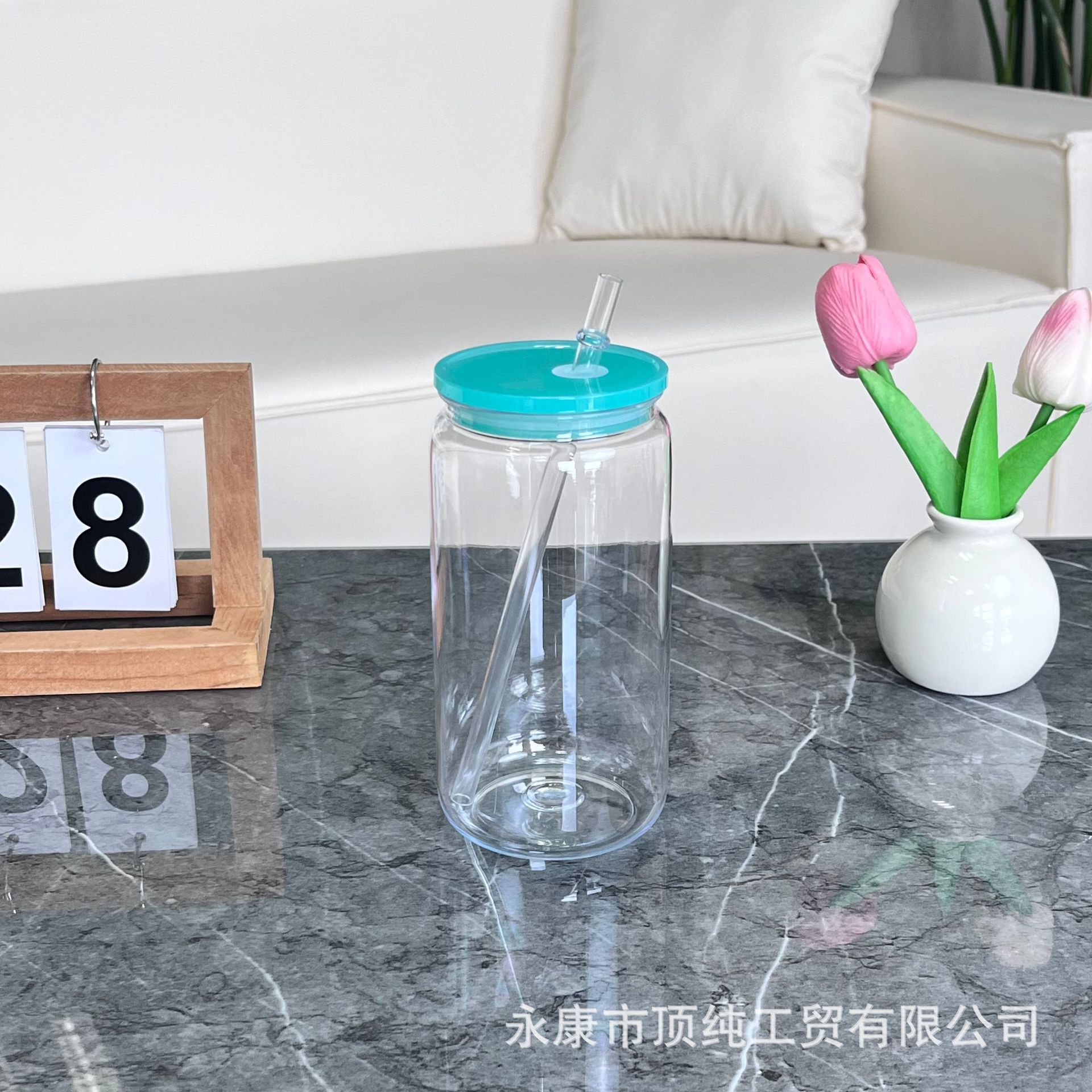 2024 estilo explosivo 16oz taza de paja de plástico protección del medio ambiente jelly acrílico color mason taza de plástico al por mayor