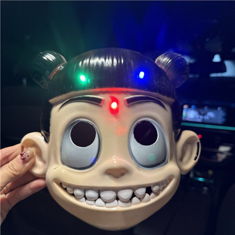 Nezha, Ao Bing, Taiyi, estrella en vivo, diadema, máscara, transmisión en vivo, accesorios para recibir parientes, construcción grupal, Nezha, brillo, Shen Gongbao