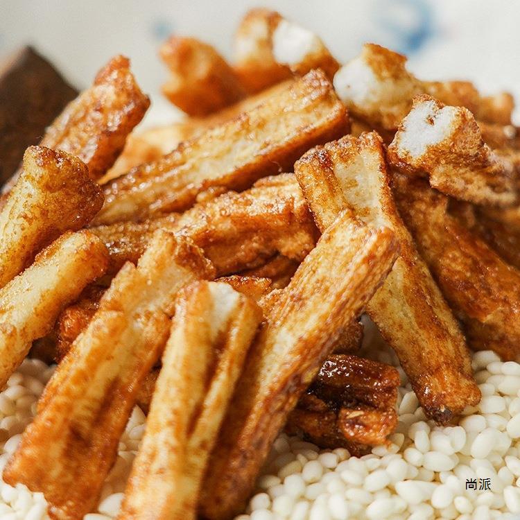 敲酥脆 脏脏年糕条 红糖味米香四溢 比爆米花好吃 休闲零食等一味|undefined