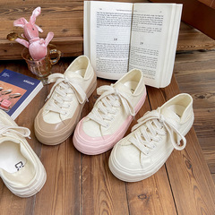 Bai Kuang Niche Design Imitation Skate Shoes 2023 Spring Summer New Arrival Half Slip Canvas Shoes for Women Niche Insta Trendy