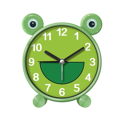 Frog Cartoon Alarm Clock Student Dedicated Bedroom Children's Room Desktop Clock Silent Cute Children's Small Alarm Clock Wholesale
