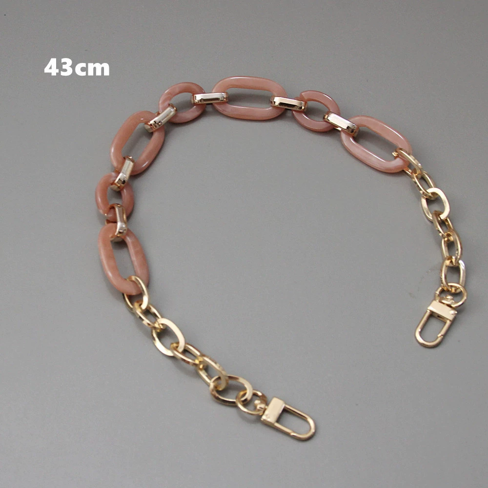 Beige amber acrylic red plastic chain, ручка, 43см