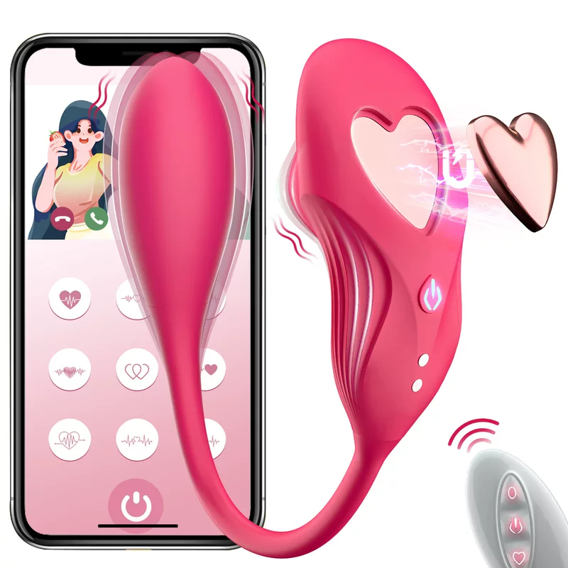 Wearable Wave Vibrator, App-Interactive Mini, Flirting Remote, Rose/Purple/Green