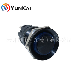 22MM Monochrome Two-color Metal Button Switch High Head Self-resetting Stainless Steel Key Switch