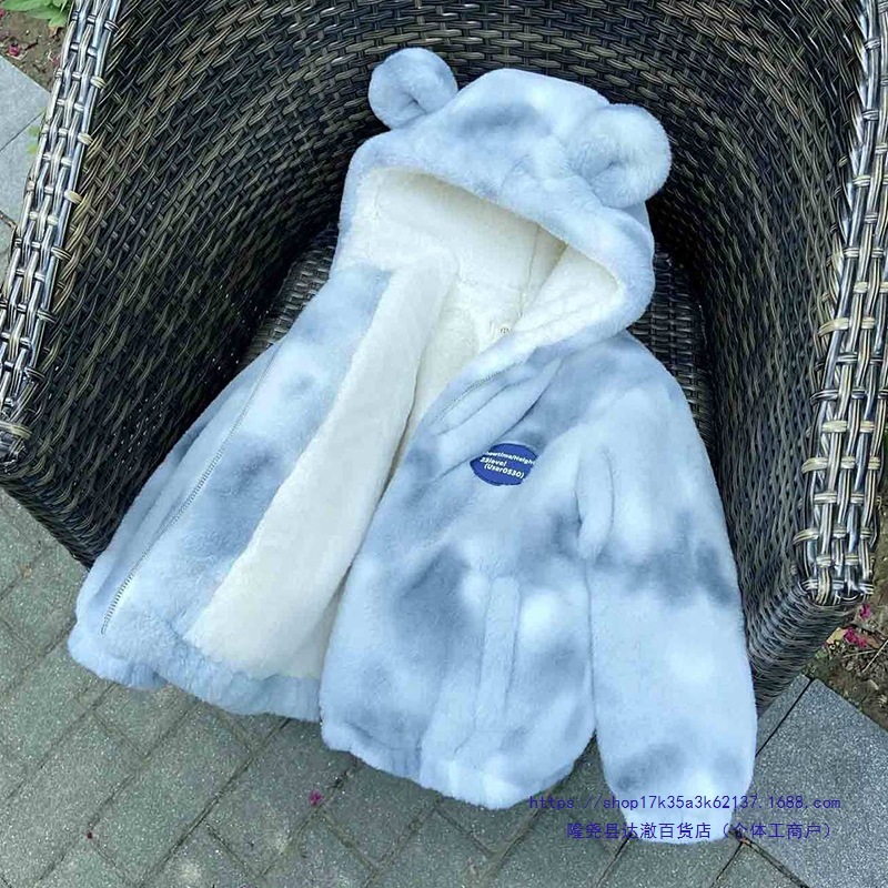 男宝宝棉袄儿童加绒冬装外套2025新款亲子装棉衣女童毛毛衣中小童