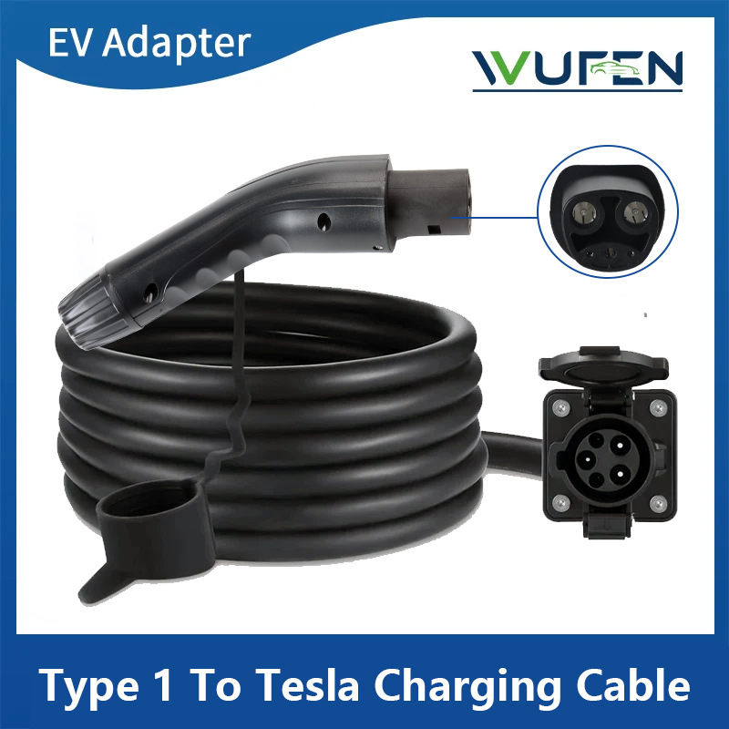 美标转特斯拉充电延长线32A新能源汽车充电桩延长线J1772转Tesla