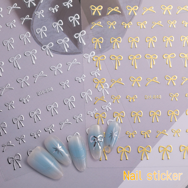 Large and Small Bow Nail Sticker Jewelry 3D Simple and Versatile Bow Nail Sticker Jewelry Dh840