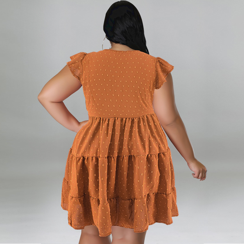 Damen Kleid In Übergröße Aus Eisseide Mit Pompon Struktur_voghion.com