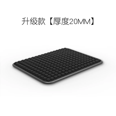 Car Seat Cushion Summer Cooling Cushion Gel Breathable Ventilated Butt Cushion Seat Cushion Cool Seat Cushion Single Piece Neutral for All Seasons (Cool pad) - black-thick-monolithic