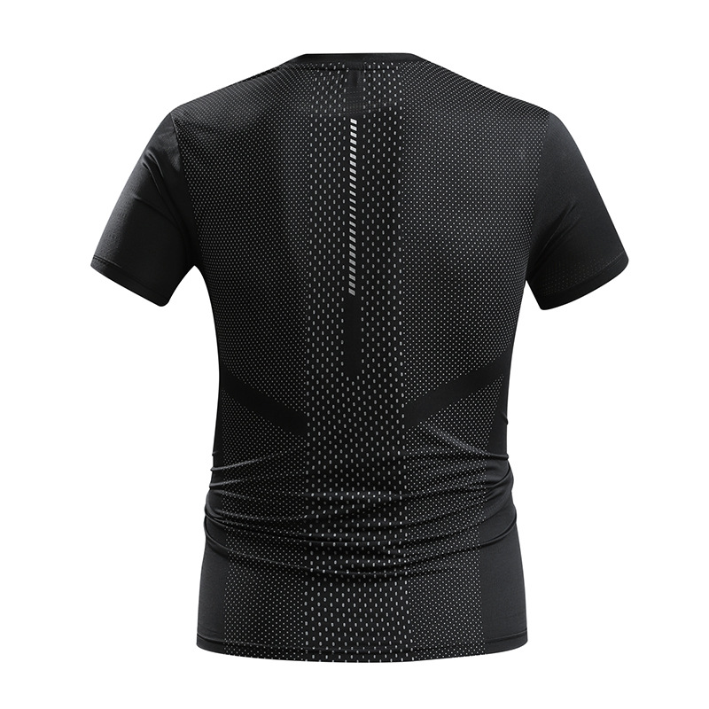 Camiseta de manga corta de seda de hielo para hombres de verano nuevo ocio transpirable correr deportes de hombre de media manga hombre ropa de secado rápido