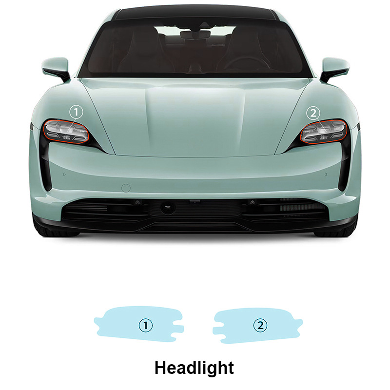 Cross-Border Supply Suitable for Porsche Taycan Tpu Transparent Protective Car Headlight Film Rearview Mirror Film
