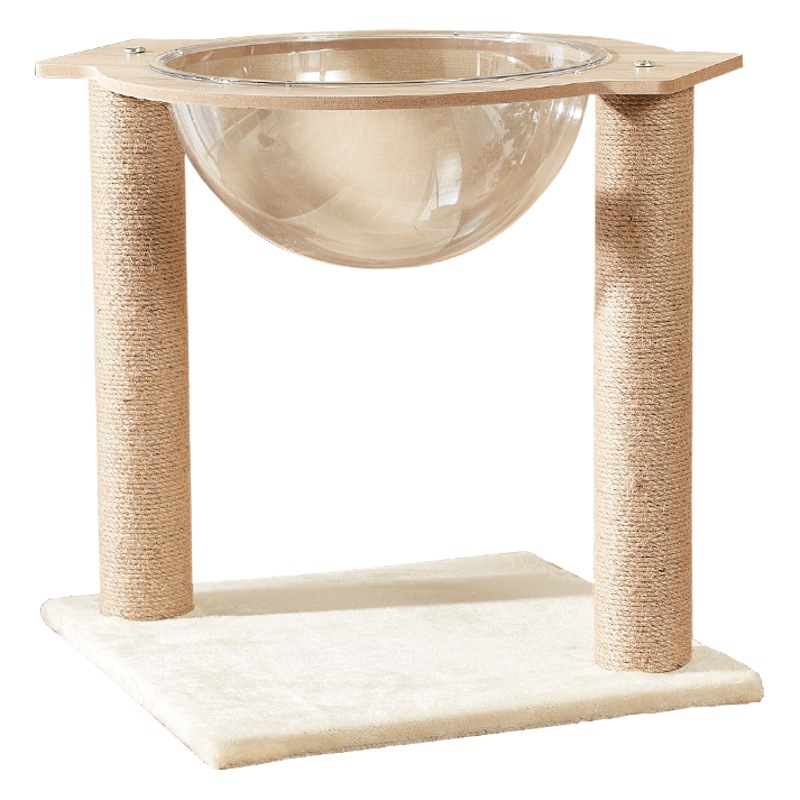 Pequeño espacio acrílico cápsula gato nido gato escalada marco gato rascador gato árbol gato nido integrado gato casa gato rascarse tablero gato jaula