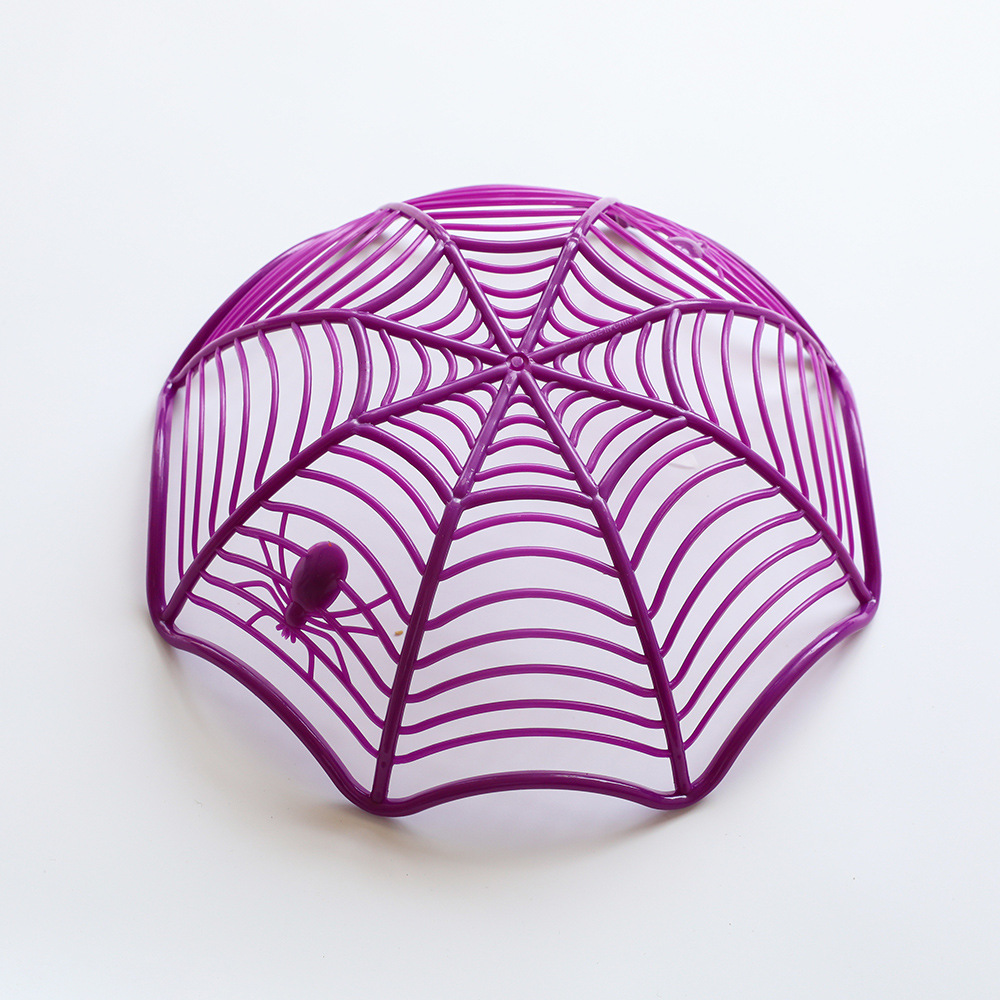 Cesta de frutas de araña de Halloween, bandeja de frutas de araña, esqueleto de araña, bandeja de caramelo, decoración de fiestas, props