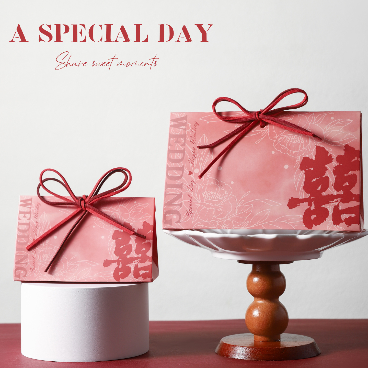 2505 horizontal red + suede rope