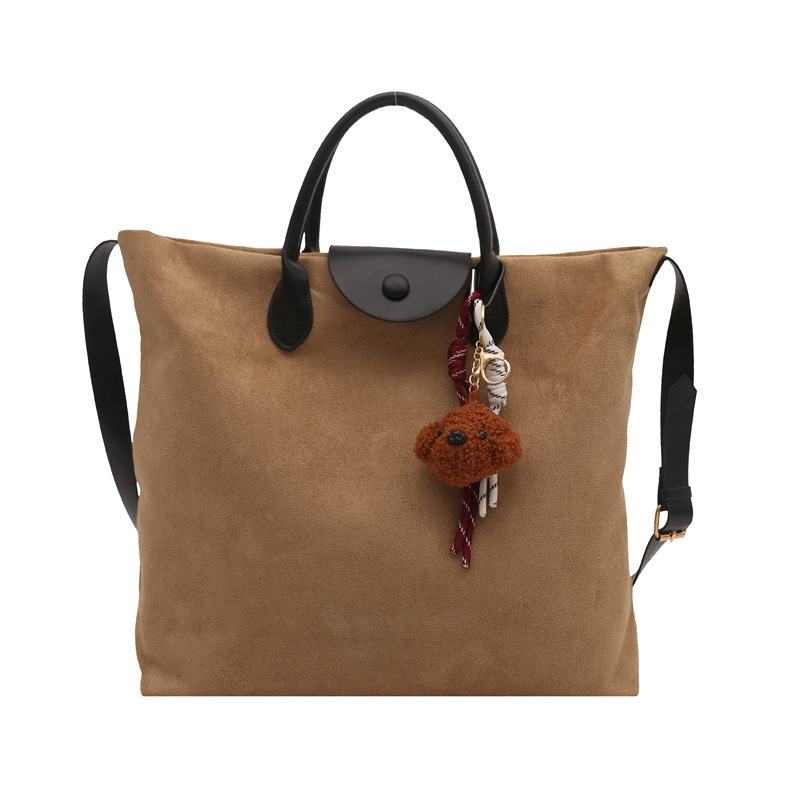 Bolsa de mano de peluche de gamuz para mujeres 2024 nuevo otoño y invierno mirad retro bolso de hombro de gran capacidad tote