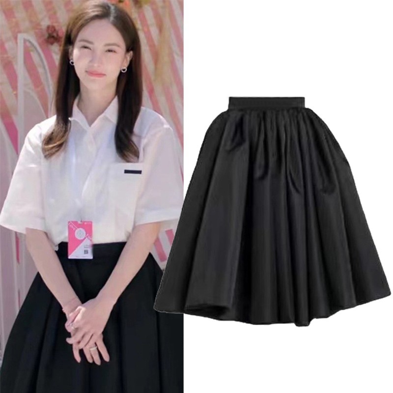 We Jin Chen stars will not fall in love with the same unkempt skirt children summer Super Fire Age-reducing princess skirt Black