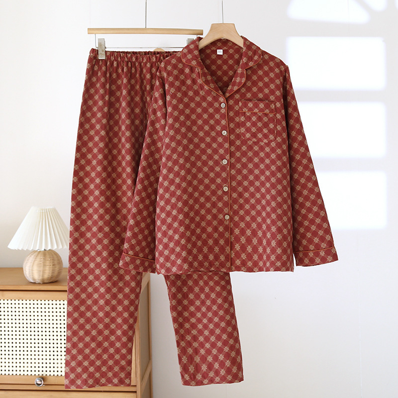 Jacquard gauze long set-Dancing Youth