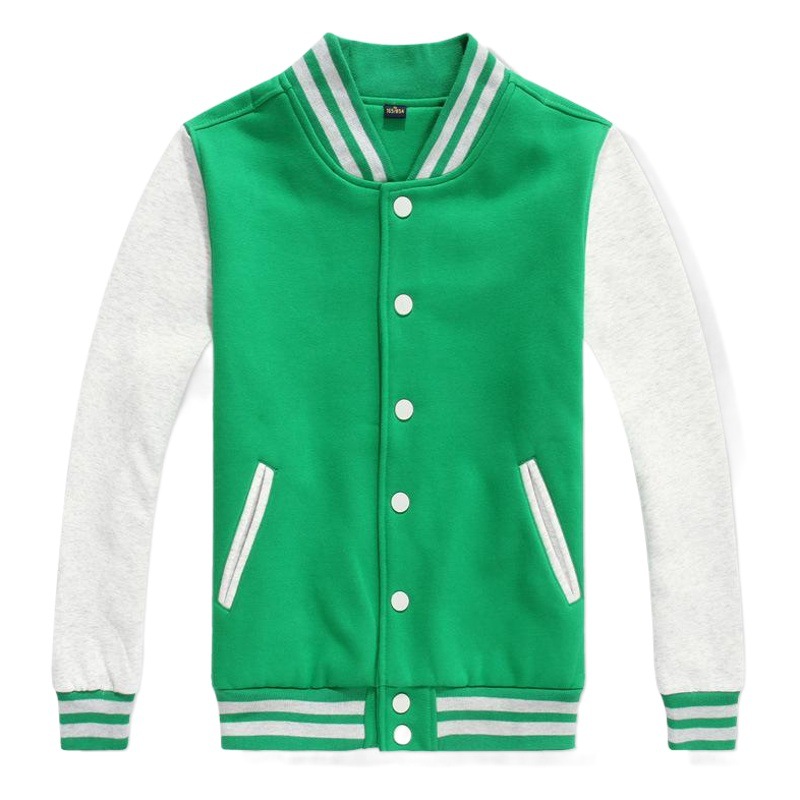 Thin Zipper Baseball Uniform Cardigan Customized Uniform Advertising Shirt Group Work Uniform Fleece-Lined Jacket Printed Logo
