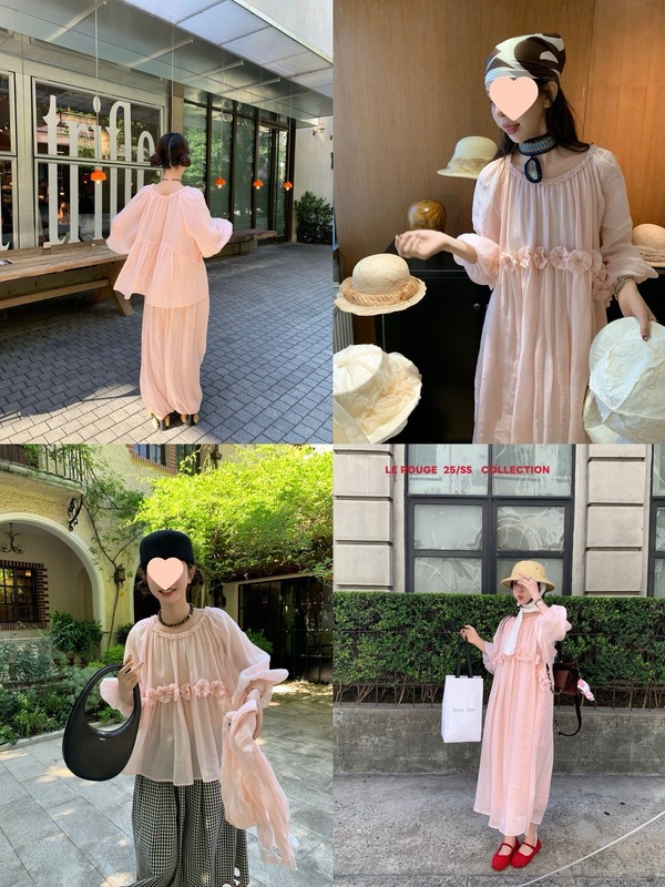 ル・ルージュ 周美梅 ソフトミストライトパウダー 100 ラミー ハンドメイド フラワー トップ ブルマ ドレス セット|undefined