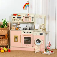 Деревянные симуляторы для детей дома розовые холодильники для кухни домашние наборы игрушки для раннего обучения для мальчиков и девочек