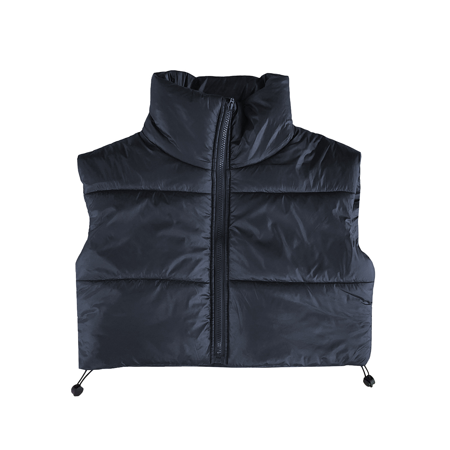 Femmes Mode Couleur Unie Fermeture Éclair Manteau Gilet display picture 1