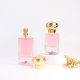 Round Perfume Bottle Transparent Glass Thick Bottom Flower Bottom Press Fine Spray Bottle Bayonet Cosmetics Repackaging Empty Bottle Wholesale