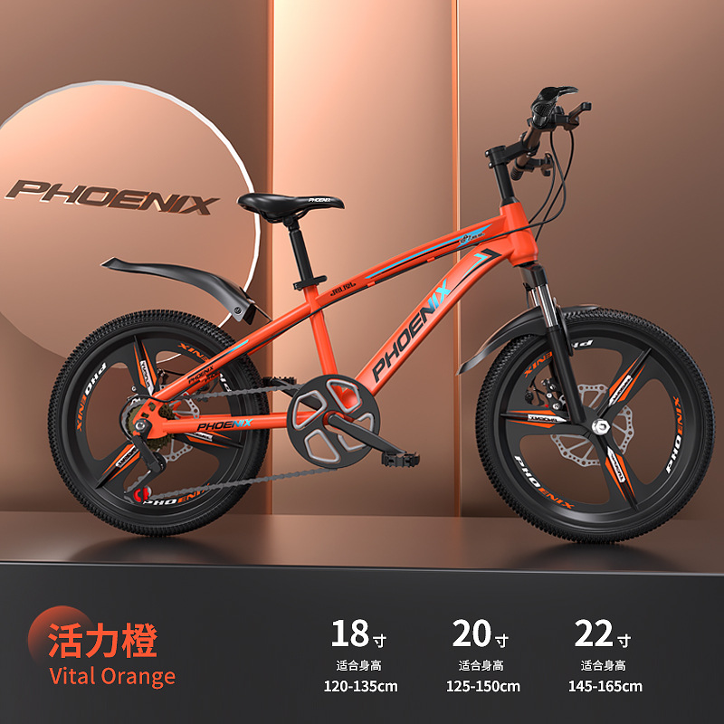 鳳凰児童マウンテンバイク学生変速減震ディスクブレーキ6-8-12歳の男の子と女の子の子供