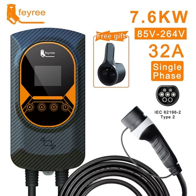 Wall-Mounted Charging Station App Bluetooth – Elektrikli avtomobil şarj stansiyaları - european-standard-wall-mounted-pile-76kw-no-app-no-card