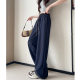 2025 Spring New Tencel Jeans Women's Casual All-match Tall Look Slim High Waist Dipped Straight Leg Wide-leg Pants for Women