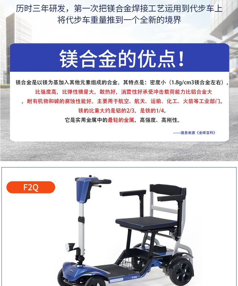 Jiankangshun Elderly Sedder Lightweight Folding Elderly Car Four-wheel Electric Vehicle Intelligent Moped Travel on the Plane