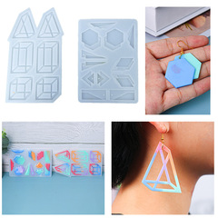 Confidently crafted polyhedral combination earring silicone molds—Amazon's hot-selling resin accessories