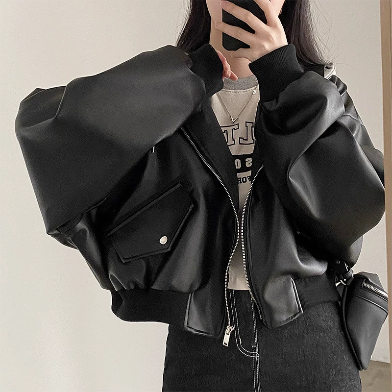 西蒙莱纳 Retro universal set with zipper for leisure with hood, loose fit