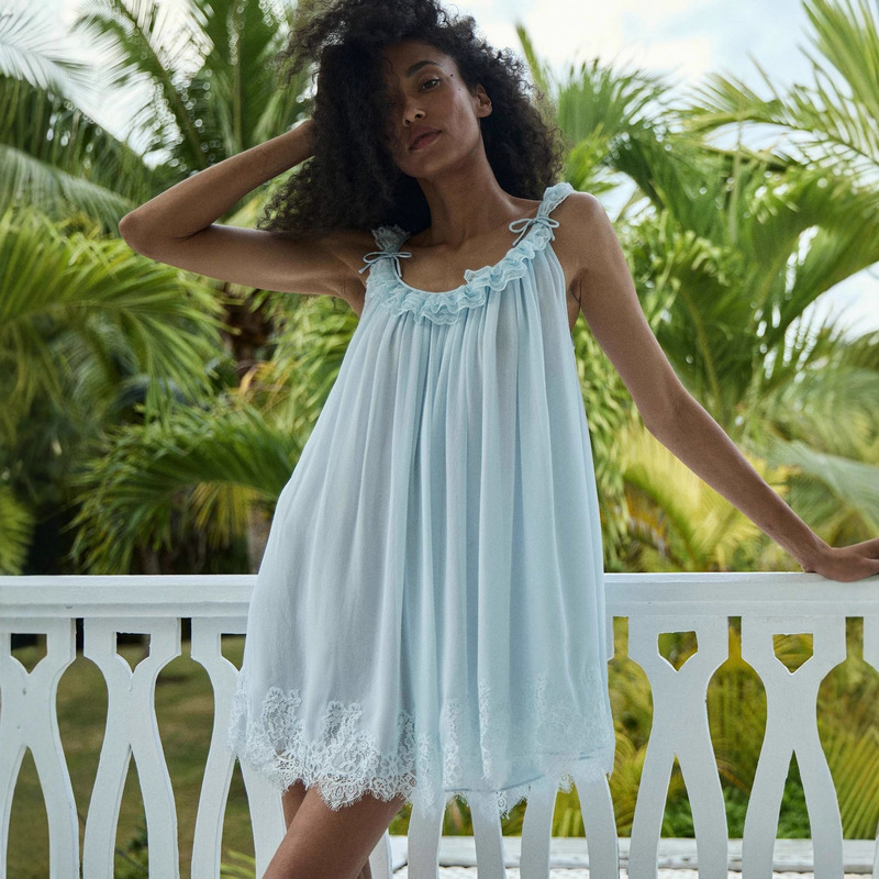 Cross-Border European and American Foreign Trade New Holiday Style Dress Summer New Sleeveless Lace Edge Loose Suspender Doll Dress