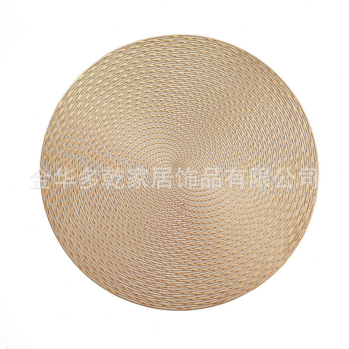 Round Dining Table Mat, Instagram Style, Nordic Design, Rotating Fireworks Pattern, Hollowed-Out PVC Table Mat, Simple & Luxurious, Western-Style Placemat, Heat-Resistant Mat