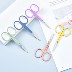 廠家批發修眉剪刀 修睫毛不鏽鋼彎頭剪美容剪眉毛剪美妝工具用品