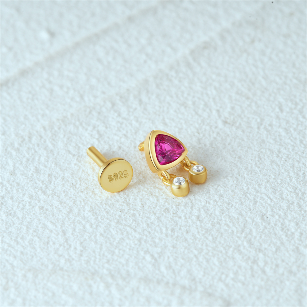 2g Weight Zircon Inlay Material Ear Studs Classification 1 Piece Quantity Daily, Street Occasion 925 Sterling Silver Material Geometric Pattern Women's Gender Plating Design Casual, Simple Style Style 1 Piece Ear Cartilage Rings & Studs Casual Simple Style Geometric 925 Sterling Silver Plating Zircon 13