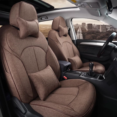 Modelə uyğun (Original) oturacaq örtükləri — seat cushions - brown-deluxe-edition-five-seater-linen-full-coverage-for-front-and-back-rows